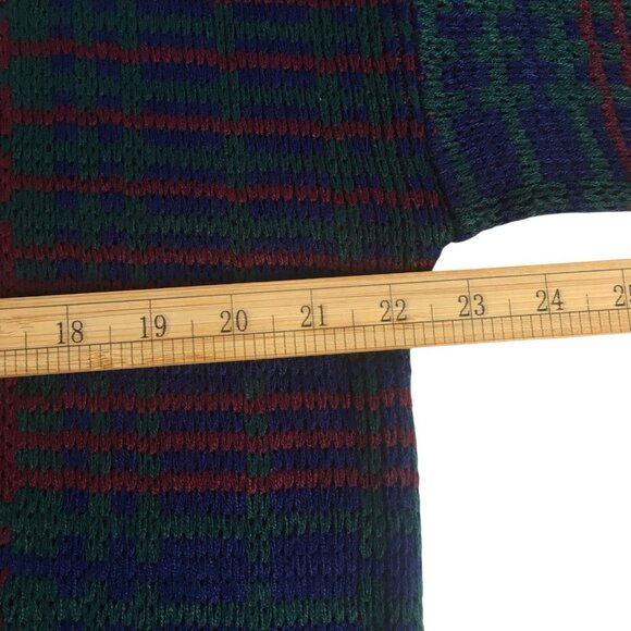Vintage American Weekend Grandpa Sweater Cosby Mens Large Plaid Pullover 90s - Picture 4 of 12